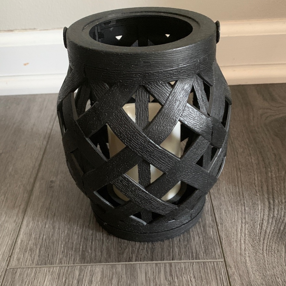 Black plastic lantern